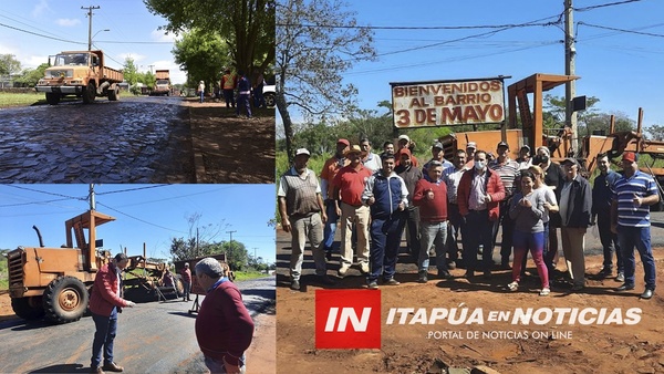MÁQUINAS SIGUEN RUTA DE MEJORA VIAL EN BARRIOS DE ENCARNACIÓN.