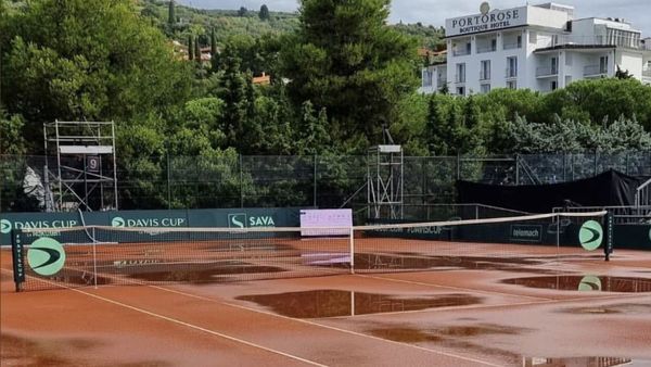 Copa Davis: Lluvia impide juego entre Paraguay y Eslovenia