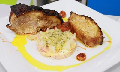 LOMO DE CERDO RELLENO CON SALSA NARANJA, MIEL Y MOSTAZA | Telefuturo