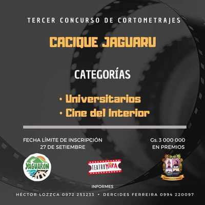 Convocatoria al Tercer Concurso de Cortometrajes Cacique Jaguaru