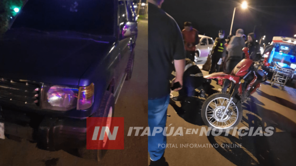 ACCIDENTE SOBRE RUTA PY 1 PASANDO EL PUENTE QUITERIA.