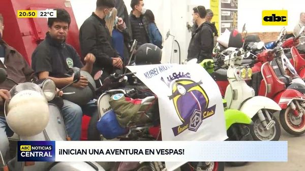 Inician aventura en Vespas - ABC Noticias - ABC Color