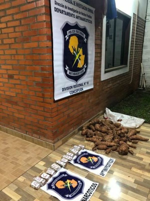 Incautan bolsa de mandioca con marihuana en Concepción