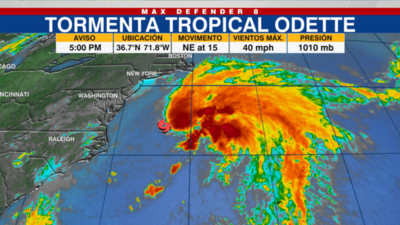 Se forma frente a la costa atlántica de EE.UU. la tormenta tropical Odette - El Independiente