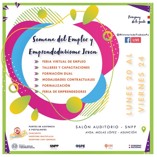 Se viene la “Semana del Empleo y Emprendedurismo Juvenil” con 792 vacancias laborales - .::Agencia IP::.