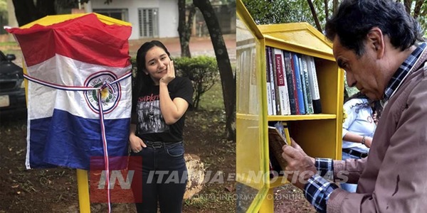 HABILITAN BIBLIOTECA CALLEJERA EN PARADA DE ÓMNIBUS DE NARANJITO.