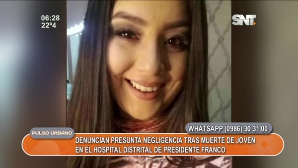 Denuncian presunta negligencia por muerte de joven en hospital distrital de Presidente Franco - SNT
