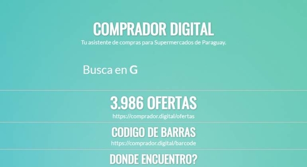 Diario HOY | Comprador Digital, el "Google del super" que permite conocer los productos más baratos