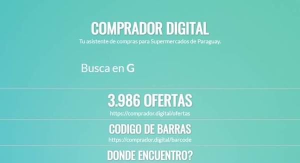 Diario HOY | Comprador Digital, el "Google del super" que permite conocer los productos más baratos