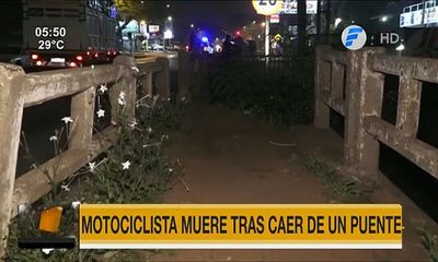 Motociclista muere tras caer de un puente en Capiatá | Telefuturo