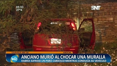 Anciano murió al chocar contra una muralla en Capiatá - SNT