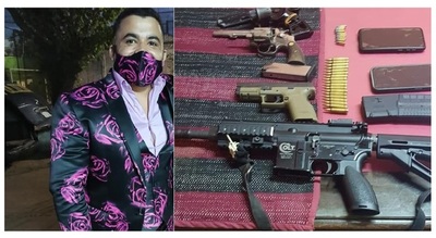 Abogado 'Leopardo' fue detenido portando armas automáticas