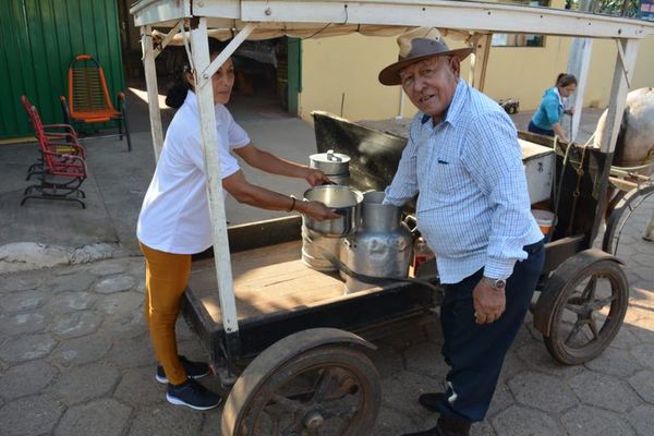 Pintoresca manera de distribuir leche en Concepción - Nacionales - ABC Color