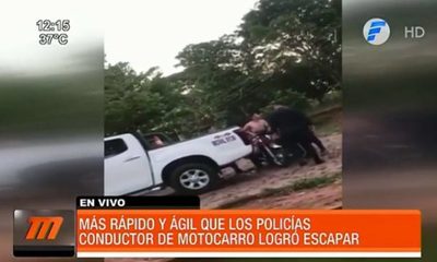 Conductor de "motocarro" logró escapar de la policía | Telefuturo