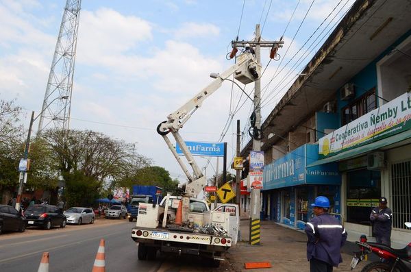 ANDE: Sepa donde habrá cortes  programados este martes - Nacionales - ABC Color