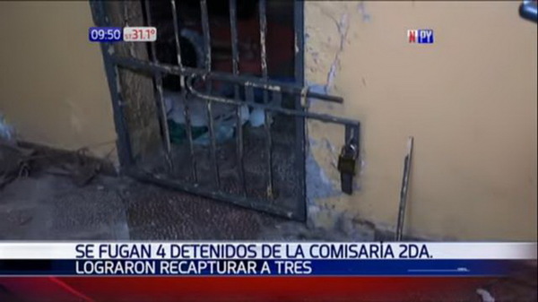 Cinco presos se fugan del calabozo