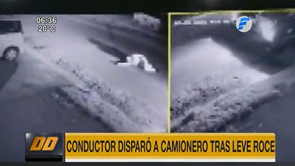 Baleó a camionero por roce de vehículos