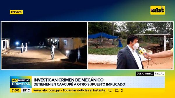 Asesinato de mecánico: detienen en Caacupé a otro supuesto implicado - ABC Noticias - ABC Color