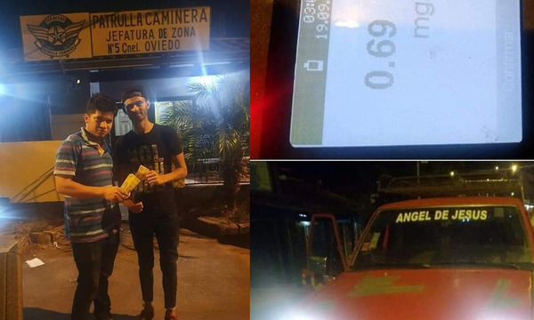 Vicente “Jakare” y “Tacumbu Revoque” multados por la Patrulla Caminera en Coronel Oviedo - OviedoPress