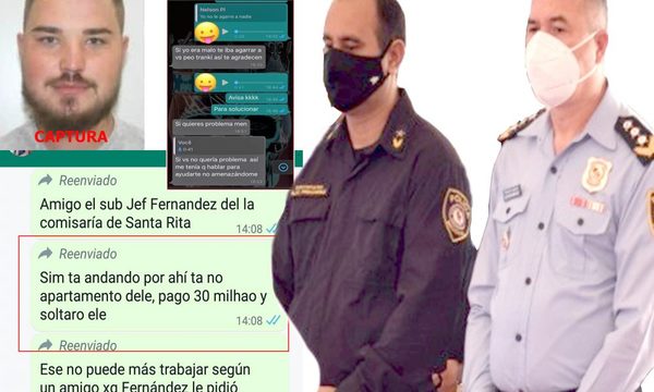 Subjefe de comisaría 18ª de Santa Rita libera por G. 30 millones a presunto criminal con orden de captura – Diario TNPRESS