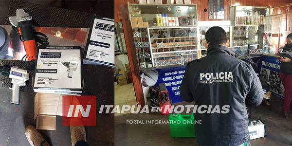ALLANAN RECINTO PRIVADO Y RECUPERAN VARIOS OBJETOS DENUNCIADOS COMO HURTADOS