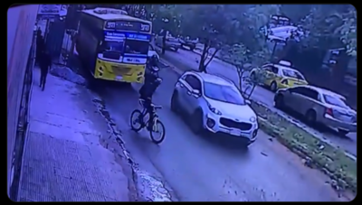 Crónica / [VÍDEO] Ciclista denunció que un colectivo lo quiso atropellar