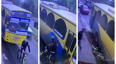 Ciclista denunció actuar de un chofer de la Línea 26 que casi le pasa por encima