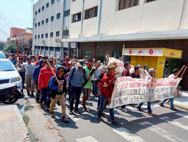 Nativos se movilizan en Asunción contra el proyecto de elevar penas a invasores - Nacionales - ABC Color