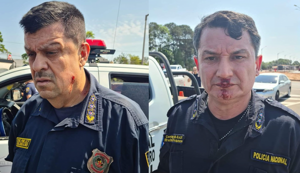 Manifestantes agredieron a policías en Caaguazú - Noticiero Paraguay