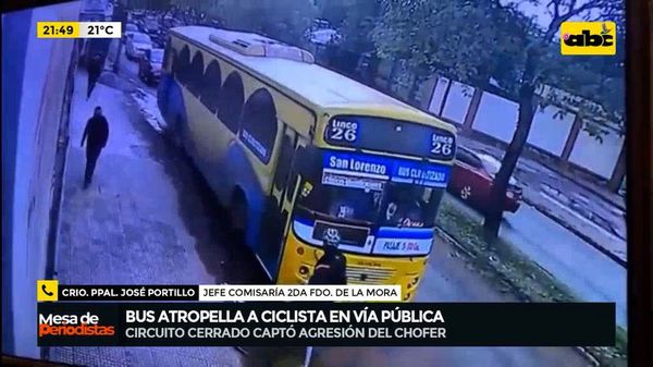 Bus atropella a ciclista en vía pública - Mesa de Periodistas - ABC Color