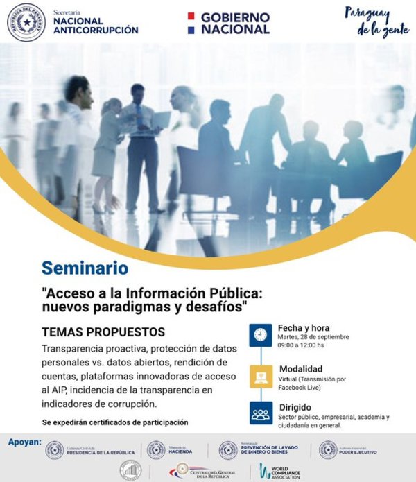 Realizarán seminario virtual sobre el acceso a la información pública - .::Agencia IP::.