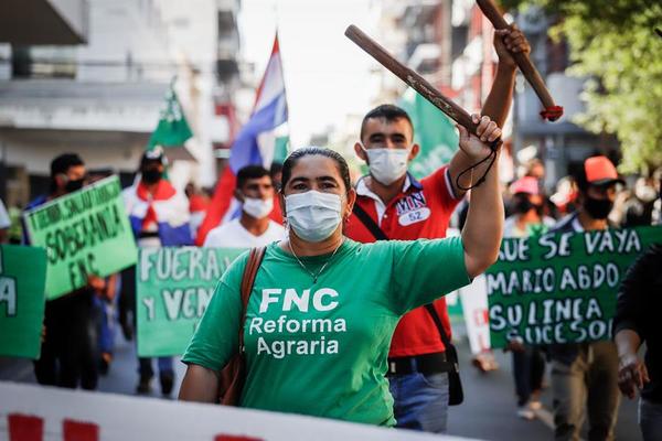 FNC marcha contra proyecto que busca elevar pena por 'invasión' de tierras