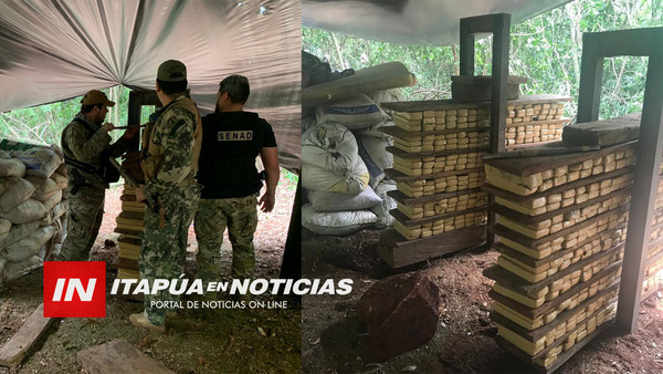 GOLPE AL NARCOTRÁFICO EN TAVA PORÃ CON UN CAMPAMENTO DE MARIHUANA DESTRUIDO.