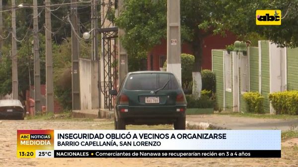 Inseguridad obliga a vecinos a organizarse - ABC Noticias - ABC Color