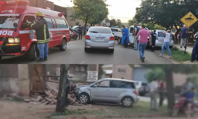 Cuantiosos daños materiales tras choque de vehículos en Coronel Oviedo - OviedoPress