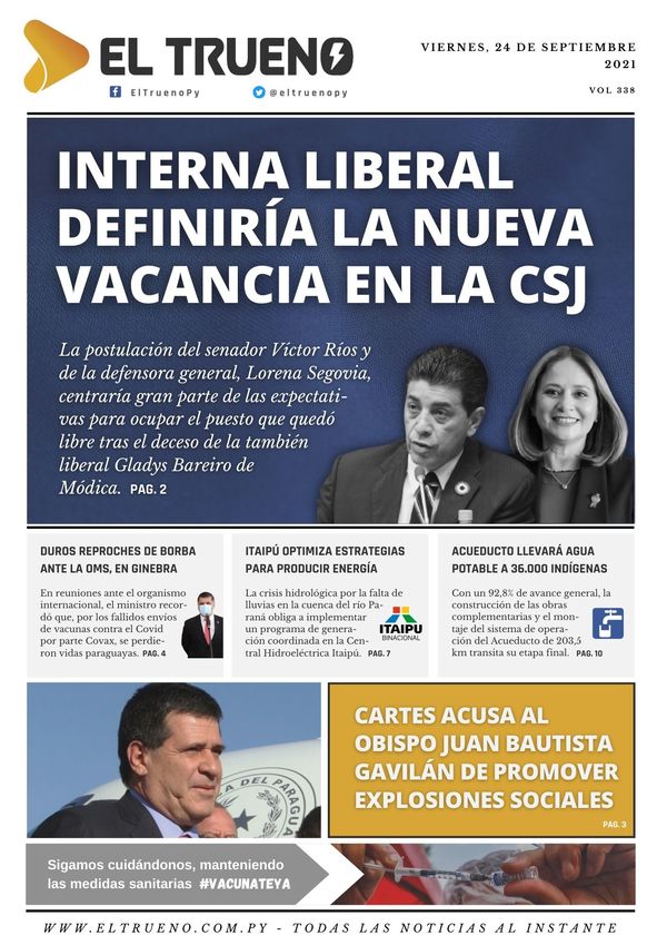 E-paper 24 de septiembre 2021 - El Trueno