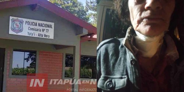 BORRACHO HIRIÓ A SU MAMÁ CON UN CUCHILLO Y HUYÓ.
