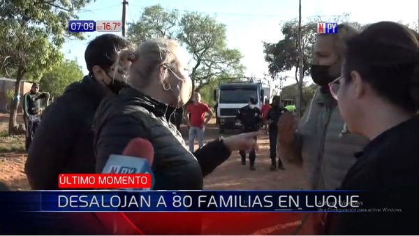 Unas 80 familias son desalojadas de una propiedad en Luque