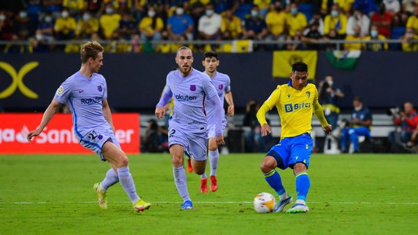 Santiago Arzamendia, feliz luego del partido ante Barcelona