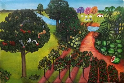 Exposición de las obras de Adelaida Colmán “Nuevos enfoques naif: mitos, fiestas y procesiones” | Ñanduti