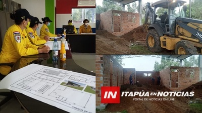CONSTRUYEN EL CUARTEL DE BOMBEROS DE JOSÉ L. OVIEDO