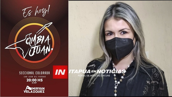 MIRYAN VELÁZQUEZ INVITA AL GRAN FESTEJO CON JÓVENES DE SAN JUAN DEL PARANÁ.