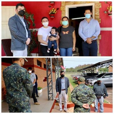 Senador visita a fuerzas de seguridad y a familiares de secuestrados en Concepción