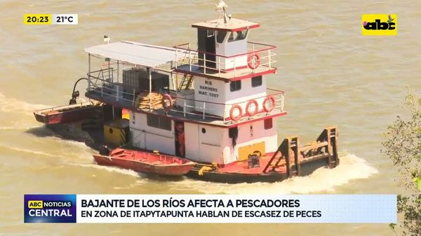 Bajante de los ríos afecta a pescadores - ABC Noticias - ABC Color