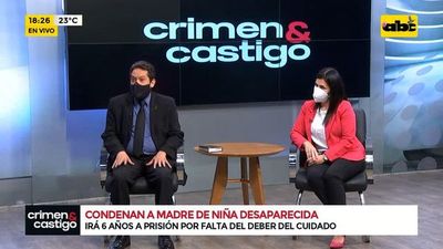 Condenan a madre de niña desaparecida - Crimen y castigo - ABC Color