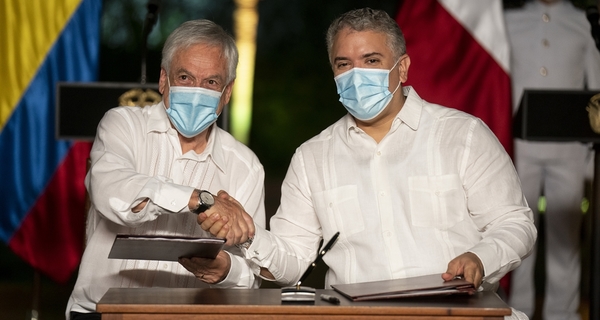 Piñera inició en Colombia gira sudamericana que incluirá a Paraguay - .::Agencia IP::.
