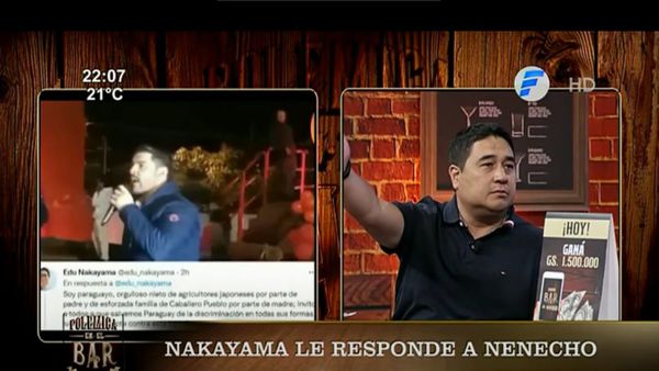 Nakayama sobre Nenecho: "No puede pues ser un aparato así tu intendente"