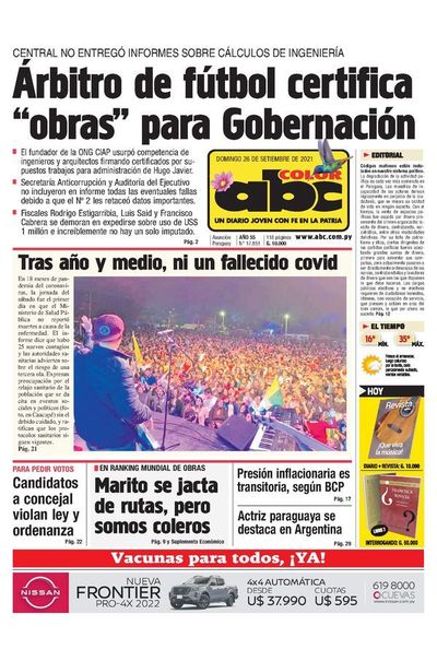 Portadas de este domingo 26 de septiembre del 2021