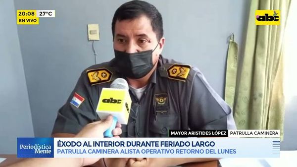 Éxodo al interior durante feriado largo - ABC Noticias - ABC Color