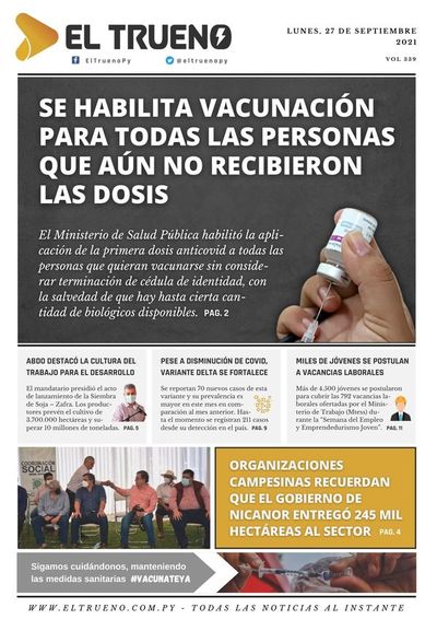 E-paper 27 de septiembre 2021 - El Trueno